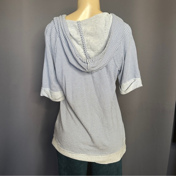 MARC NEW YORK Short Sleeve Striped Hoodie - Picture 2 of 9